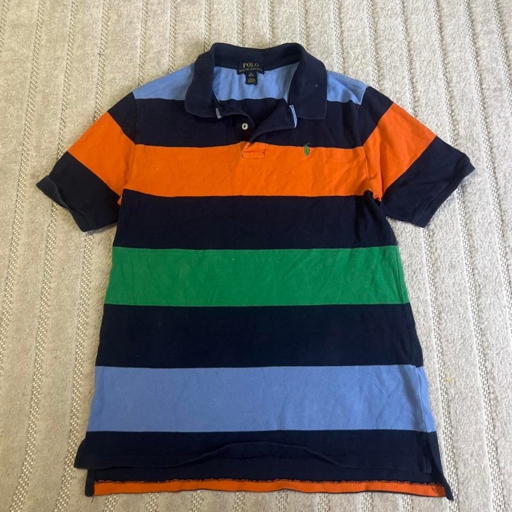 Ralph Lauren multicoloured polo shirt Size XL Youth/ Men Small Preppy Retro